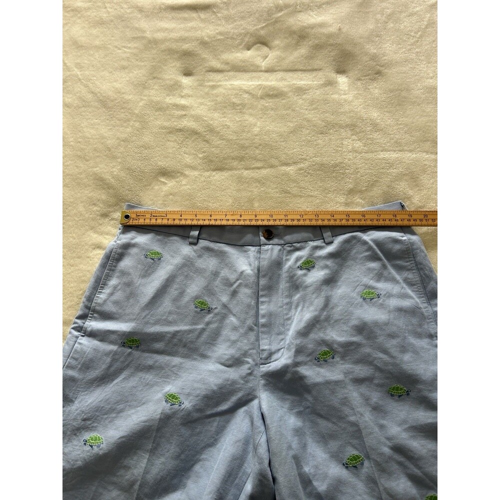 Brooks Brother Mens Shorts Size 38 Linen Blend Coastal Hamptons Cruise Novelty - Picture 6 of 10
